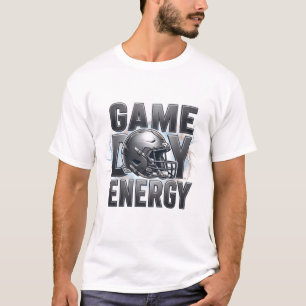 Camiseta Capacete de Futebol Energia do Dia de Jogo Design