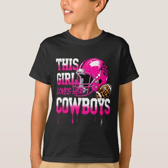 Camiseta Capacete de futebol estampado com leopardo rosa es (Frente)