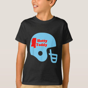 Camiseta Capacete de Futebol Hotty Toddy Com Contorno do Es