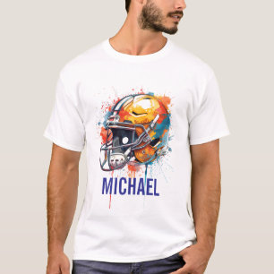 Camiseta Capacete de Futebol Motivacional Inspirador Nome