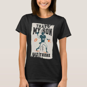 Camiseta Capacete de futebol que é o meu filho Vintage Fute