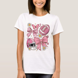 Camiseta Capacete de Futebol Rosa Contra o Câncer de Mama