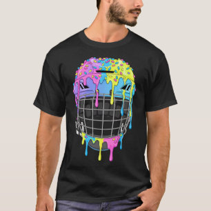 Camiseta Capacete de Hóquei Sorvete Drip Para Menino Jogado