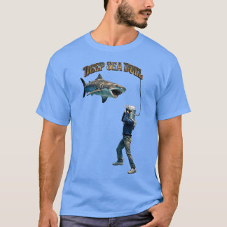 Camiseta Capacete de mergulhador vintage lutando contra um