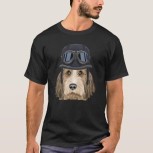 Camiseta Capacete de Motocicleta Vintage Petit Basset Griff