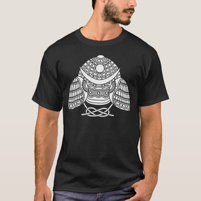 Camiseta Capacete de samurai do sol lua (Frente)
