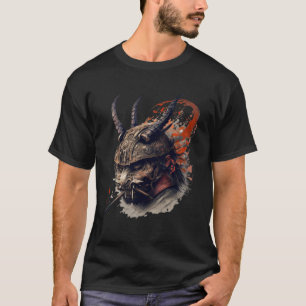 Camiseta Capacete de Samurai Guerreiro Bushido Máscara Oni