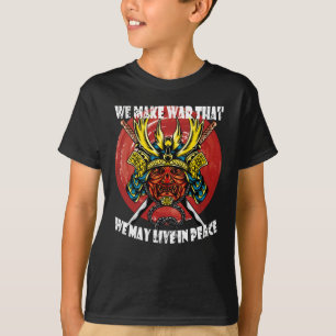 Camiseta Capacete de Samurai Retro - Citação de Samurai Sob