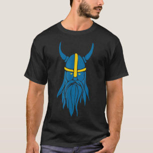 Camiseta Capacete de Suecia Sueco com Cavalos Scandinavi