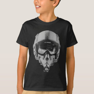 Camiseta Capacete e altímetro do piloto de caça