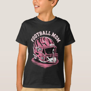 Camiseta Capacete Energia de Mãe de Futebol Rosa no Dia do