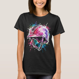 Camiseta capacete equestre colorido