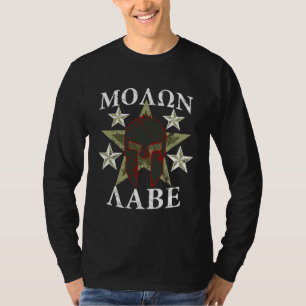 Camiseta Capacete espartano das ESTRELAS de Molon Labe 5 do