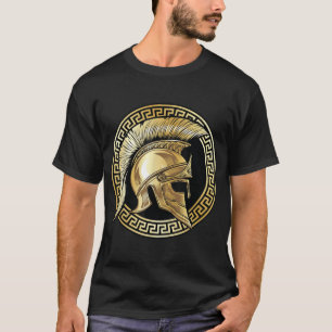 Camiseta Capacete Espartano Dourado Gladiador Esparta Grego