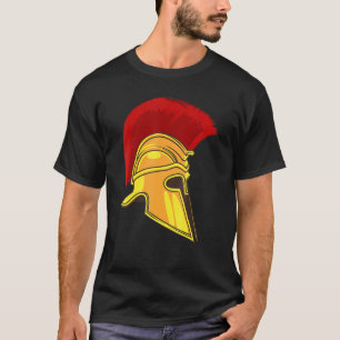 Camiseta Capacete Grego Espartano Cute Gladiador Homens Mul