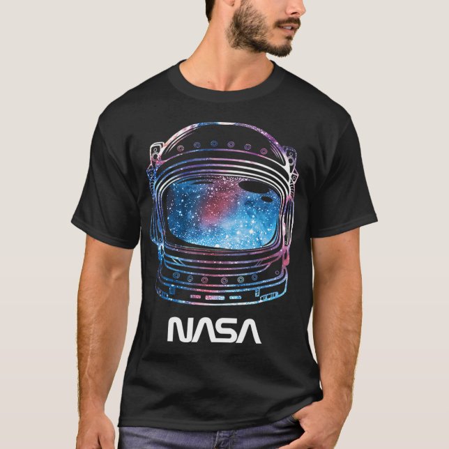 Camiseta Capacete NASA Galaxy Lineart Fill (Frente)