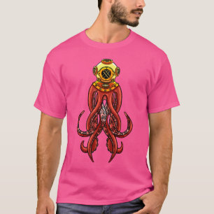Camiseta Capacete Octopus Scuba Diver Legal Deep Sea Diver