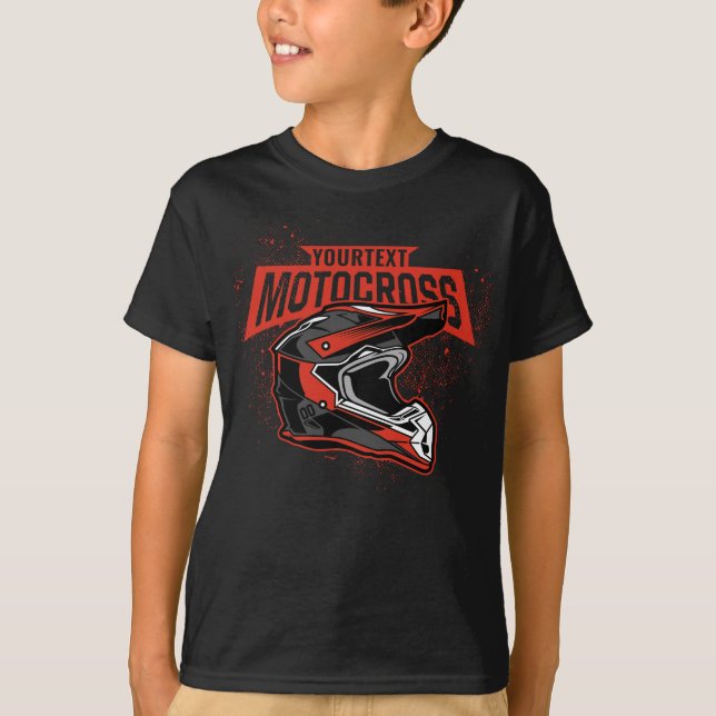 Camiseta Capacete personalizado de motocross-Racing em bici (Frente)