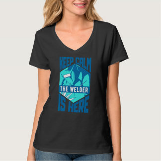 Camiseta Capacete Soldador Dizendo Mantenha Calma Um Soldad