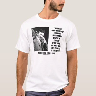 Camiseta Capacidade da Carga da Terra de Nikola Tesla Eletr