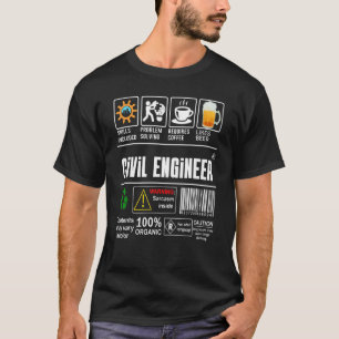 Camiseta Capacidades De Engenheiro Civil Incluem Cof De Res