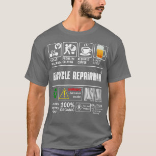 Camiseta Capacidades De Reparador De Bicicletas Incluem O C
