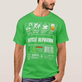 Camiseta Capacidades De Reparador De Bicicletas Incluem O C