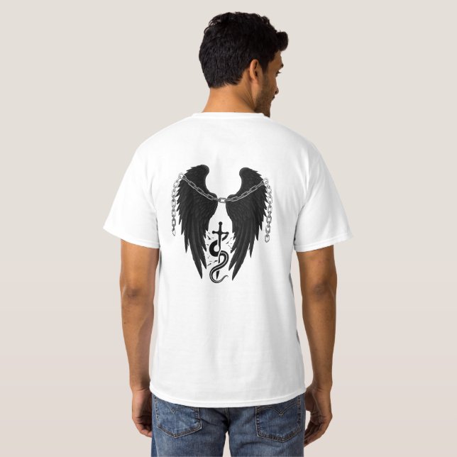 Camiseta Capacitação de Cobra e Design Wing (Parte Traseira Completa)