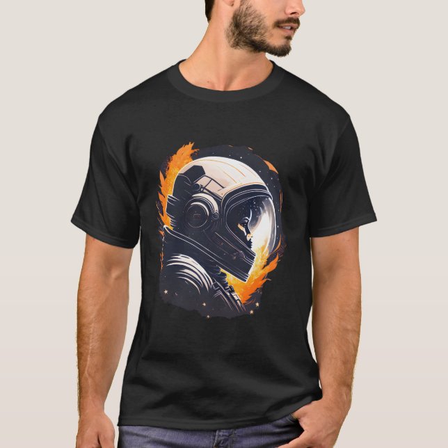 Camiseta Capacitação Na Ciência Astronauta Feminina (Frente)