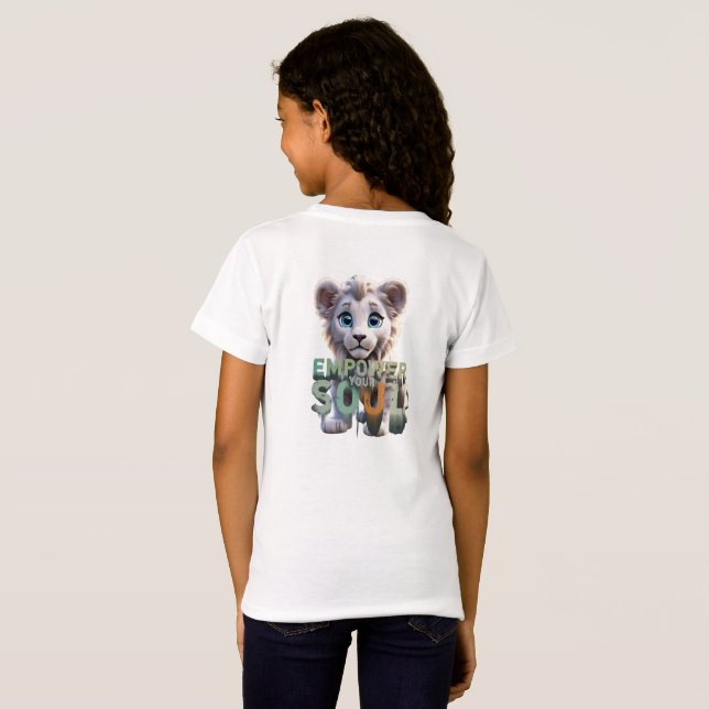 Camiseta Capacite Sua Alma: Leão Whimsical Baby (Parte Traseira Completa)