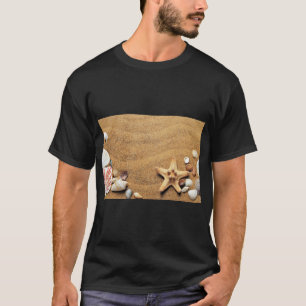 Camiseta Capas de areia na Impressão costeira de areia