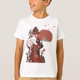 Camiseta Capas De Árvore Humana Para Mulheres