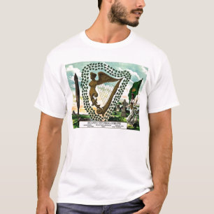Camiseta Capas de harpa ouro do Irish Pride Ireland