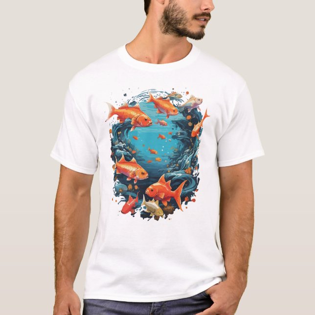 Camiseta Capas de pesca - Presente de pesca para homens e m (Frente)