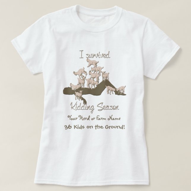 Camiseta CAPAS | I Survived Kidding Season by GetYerGoat (Frente do Design)