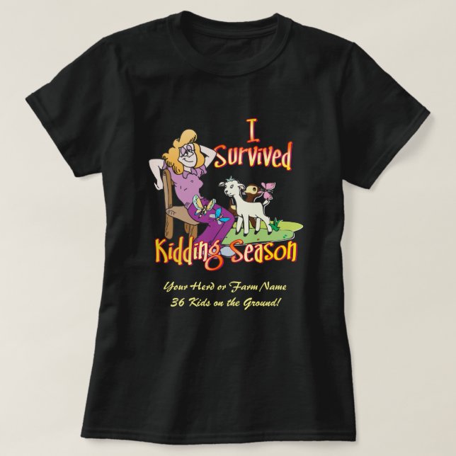 Camiseta CAPAS | I Survived Kidding Season by GetYerGoat (Frente do Design)