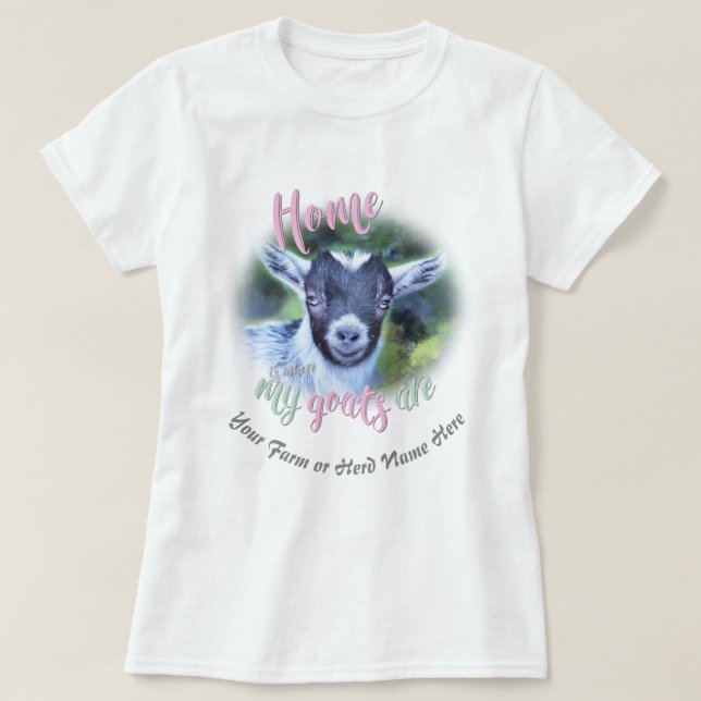 Camiseta CAPAS | Lar de Pigmy em que meus cabras estão GYG (Frente do Design)