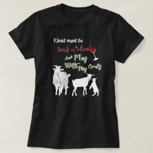 Camiseta CAPAS Quer beber vinho e brincar com cabras DK