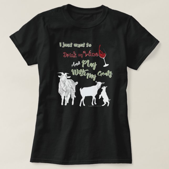 Camiseta CAPAS | Quer beber vinho e brincar com cabras DK (Frente do Design)