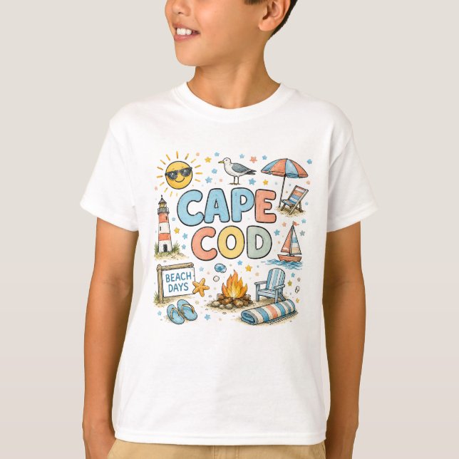 Camiseta Cape Cod Kids Preppy Doodle Tee  (Frente)