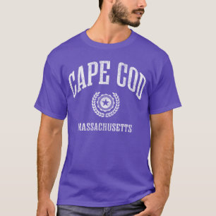 Camiseta Cape Cod MA Design de Esportes Universitários Vint