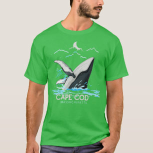 Camiseta Cape Cod Massachusetts Whale Assistindo Humpback W