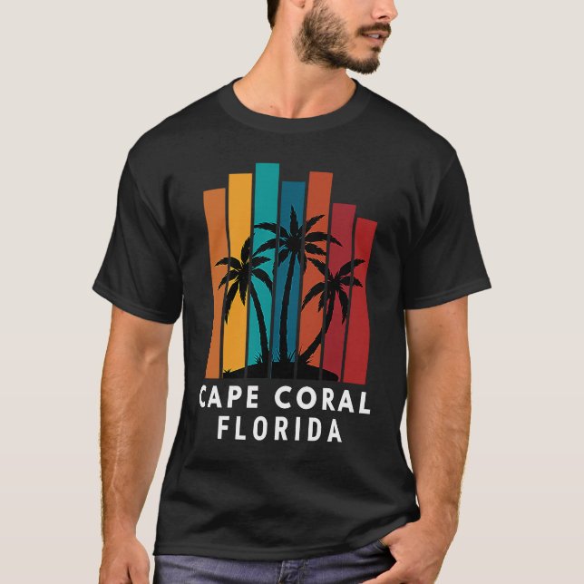 Camiseta Cape Coral Florida Family Vacation Beach Tropical (Frente)