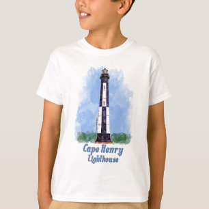 Camiseta Cape Henry Lighthouse Watercolor - Virgínia