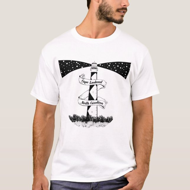 Camiseta Cape Lookout Lighthouse Carolina do Norte (Frente)
