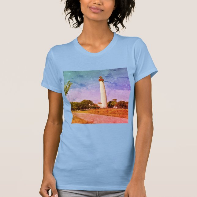 Camiseta Cape May Lighthouse Canvas Print (Frente)
