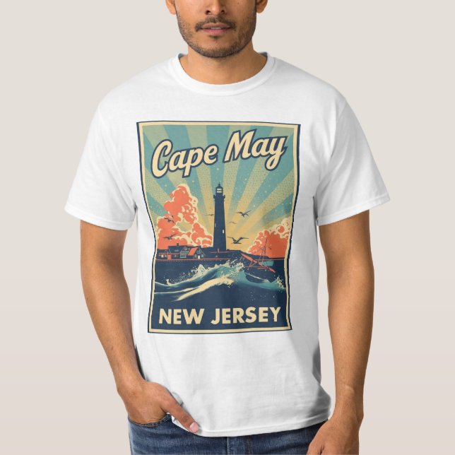 Camiseta Cape May, New Jersey (Frente)