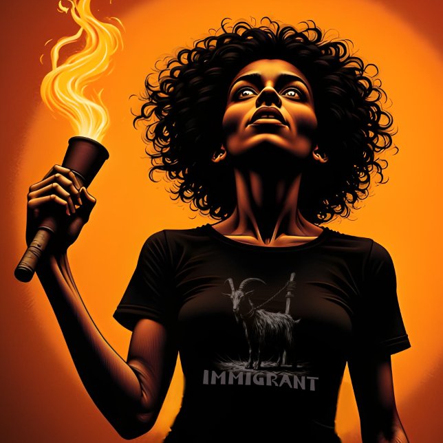 Camiseta Capegoísta imigrante (Criador carregado)