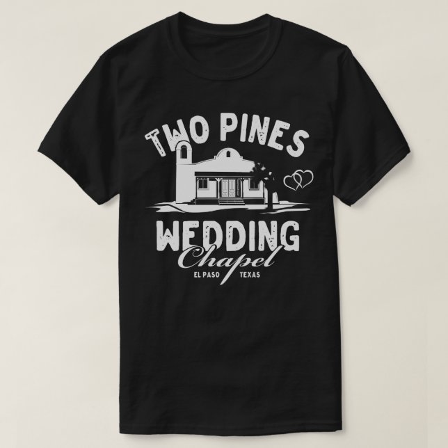 Camiseta Capela de Casamento de Dois Pines (Frente do Design)