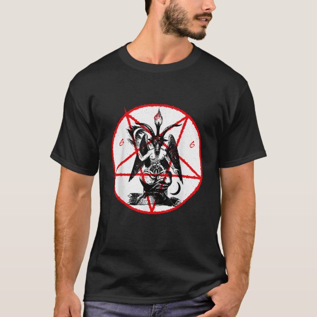 Camiseta Capim Escuro Lúcifer Satânico Baphomet Beelzebub (Frente)